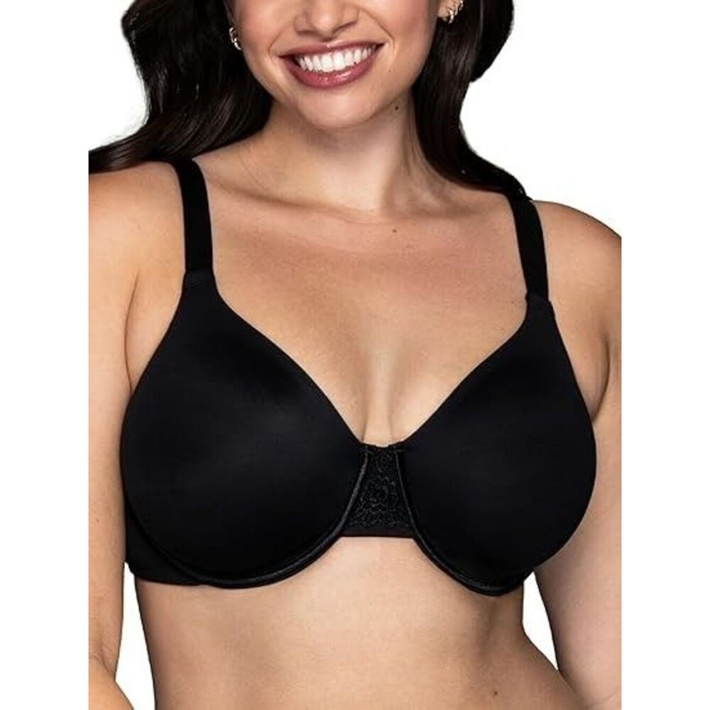 Black Beauty Back Smoothing Minimizer Underwire Bra Full Coverage Support